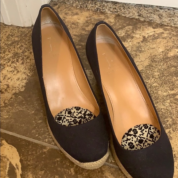 J. Crew Shoes - J.Crew closed toed espadrilles in navy blue.